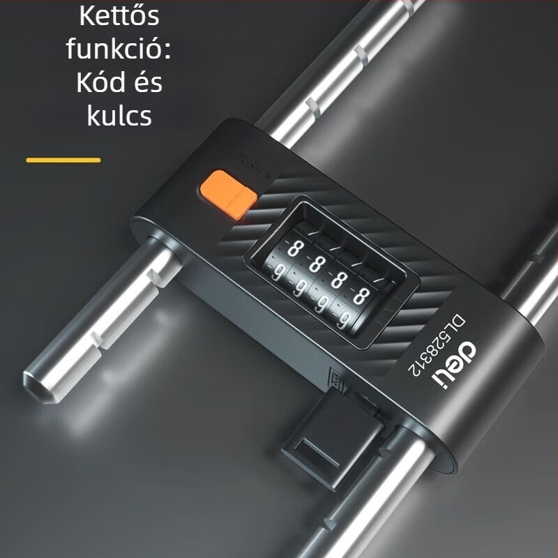 Deli üveg ajtó zár, U-típusú zár dupla ajtókhoz, üvegezett ajtókhoz, tolóajtókhoz, kültéri használatra, Modell 1, Új kínai stílus