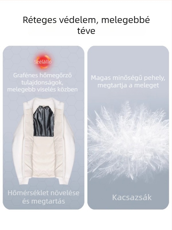 Női bordázott tollkabát belső béléssel, őszi–téli 2025, koreai stílusú téli kabát, kacsa tollal, meleg