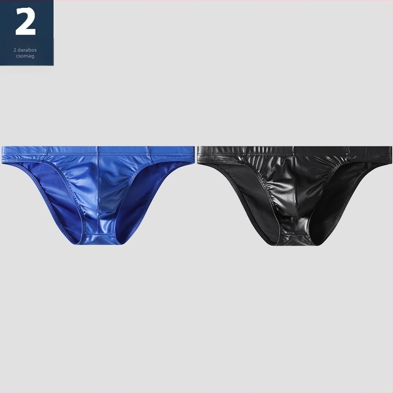 Férfi háromszög alakú alsónemű, bőrhatású megjelenés, lélegző kötött poliészter, középső derék, minden évszakra