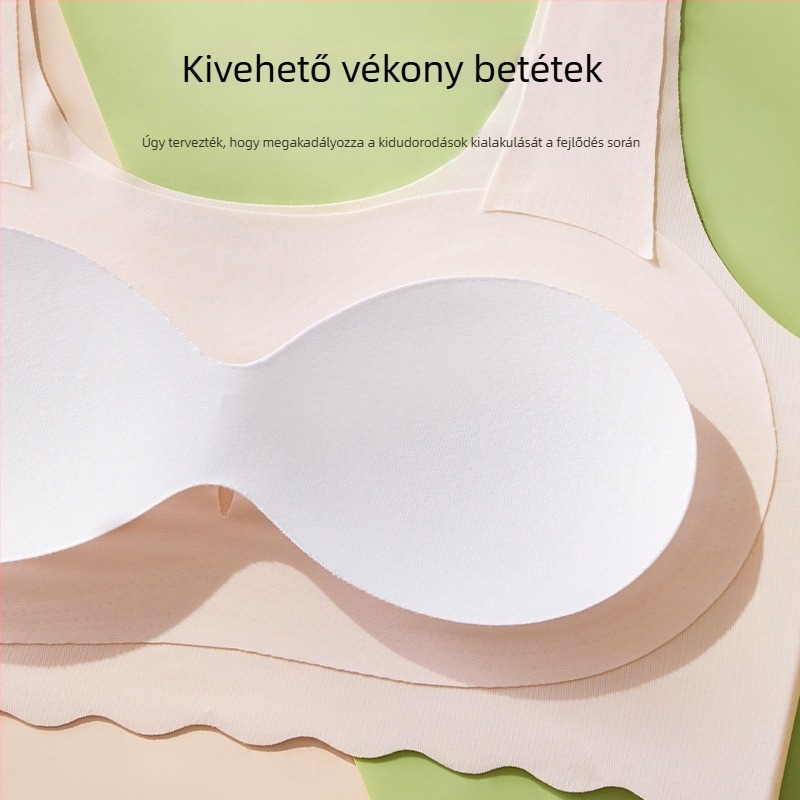 Lányoknak készült, varrás nélküli sportmelltartó vest-stílusban, légáteresztő