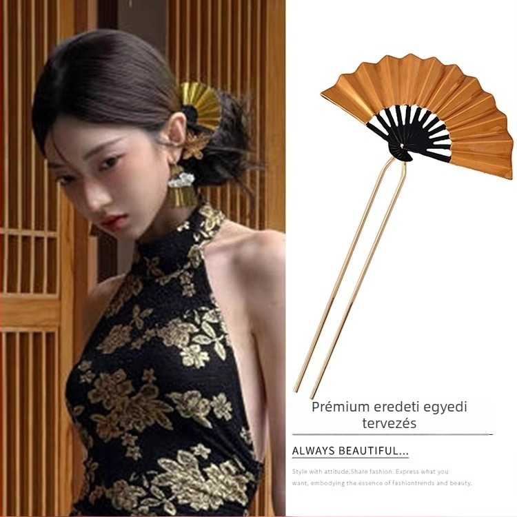 Metal hajdísz, ősi stílusú hajtű, U-formájú geometriával, olajozott felület, nőknek