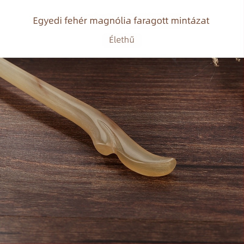 Szarv formájú hajtű kontyhoz – Vintage kínai stílusú hajdísz, ősz 2025