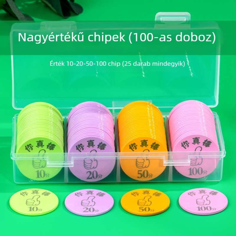 Testreszabható műanyag jutalom érmék és pont tokenek osztálytermi tevékenységekhez és sakk és kártyajátékokhoz