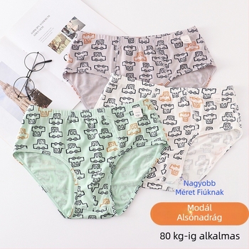 Modal anyagú fiúknak boxer briefs, plusz méret, gyerekek és tinédzserek számára