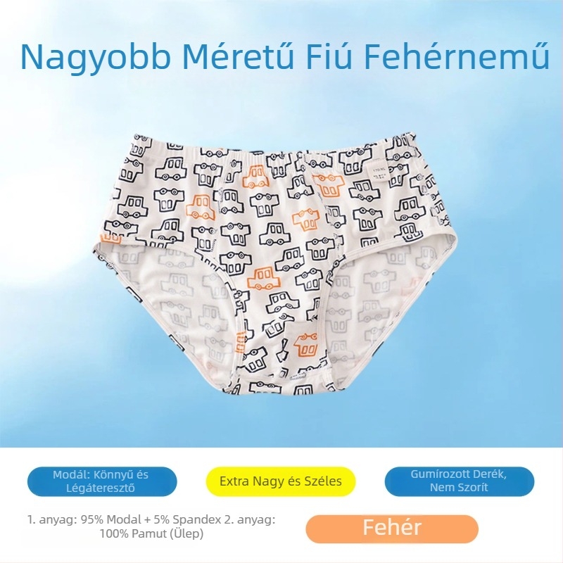 Modal anyagú fiúknak boxer briefs, plusz méret, gyerekek és tinédzserek számára
