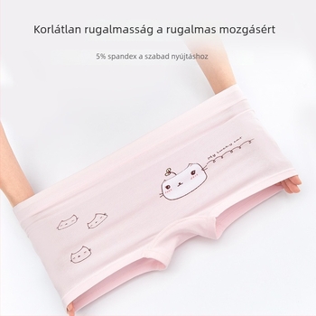 Lányoknak szánt pamut boxer rövidnadrág, 95% pamut + 5% elasztán