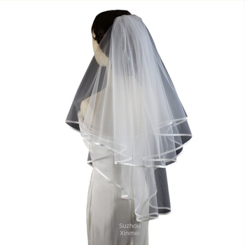 Menyasszonyi fátyol fejre - Kétoldalas nylon, Minimalista női stílus, V356 Xinmei Collection