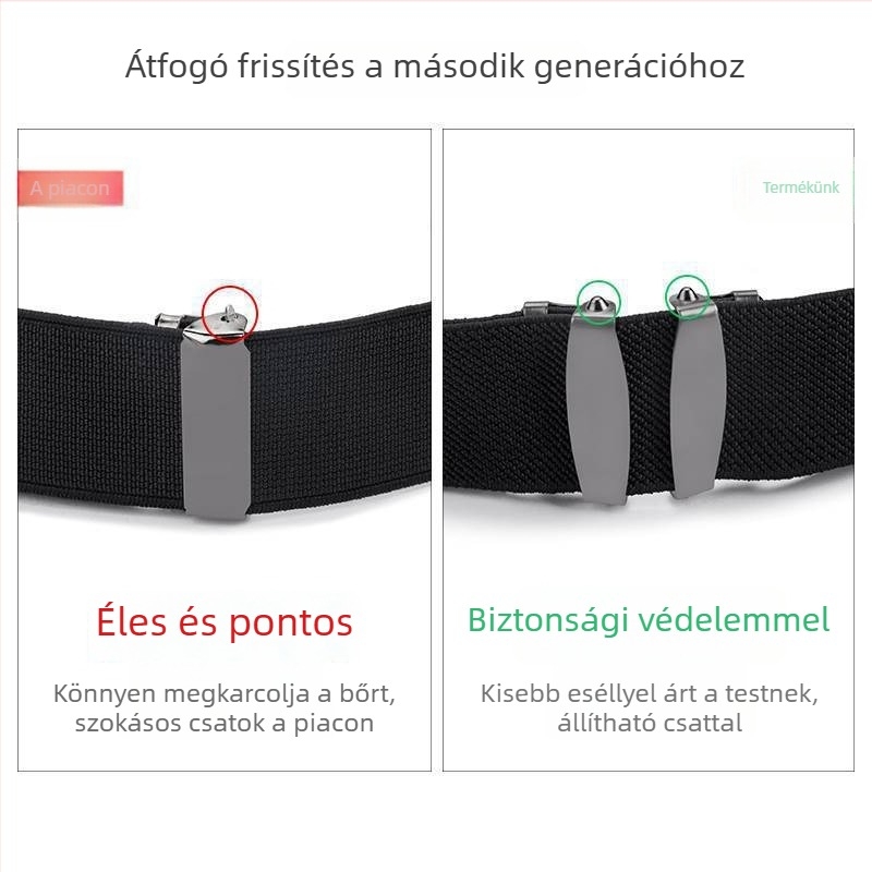 Uniszex PU bőr öv farmerhez, elasztikus, sima csattal, 2–4 cm széles, sokoldalú mindennapi stílus