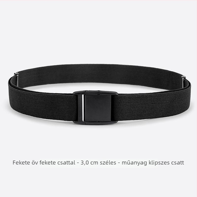 Uniszex PU bőr öv farmerhez, elasztikus, sima csattal, 2–4 cm széles, sokoldalú mindennapi stílus