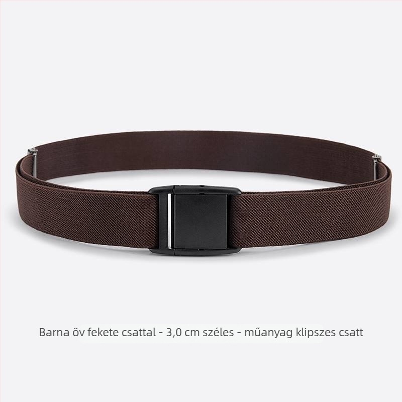 Uniszex PU bőr öv farmerhez, elasztikus, sima csattal, 2–4 cm széles, sokoldalú mindennapi stílus