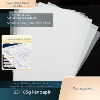Átlátszó vázlatpapír A5/A4/A3 méretekben, rajzhoz, íráshoz, tervezéshez és fotózáshoz — ruhaminta készlet