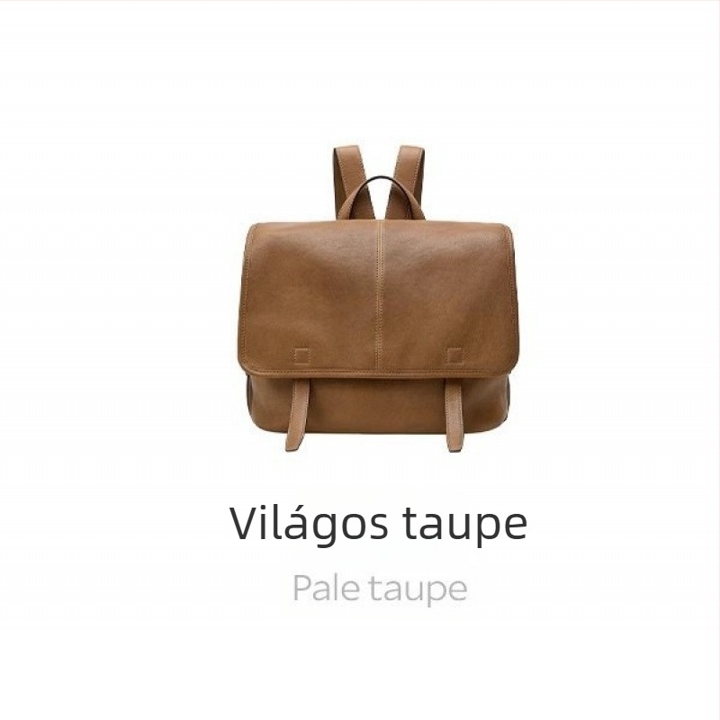Növényi tannolású bőrből készült táska, nis retro hátizsák, nagy kapacitású, valódi bőr