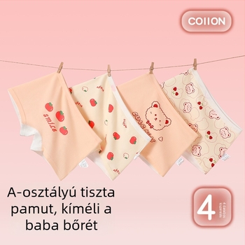 Lányoknak szánt pamut alsónemű, Class A, bőrbarát és lélegző, aranyos boxer-stílusú alsó kicsiknek és nagyobb gyerekeknek