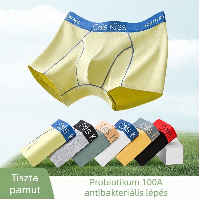 Könnyű antibakteriális pamut alsónemű serdülő fiúk számára – boxeralsók