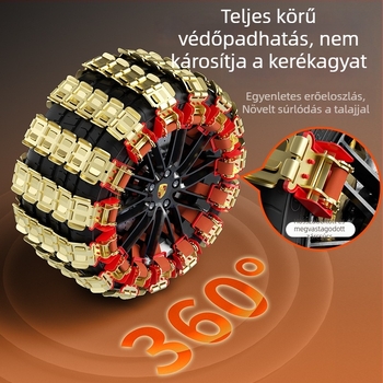Univerzális csúszásgátló gumiláncok, sárkány-karom stílusú, vastított kivitel, személyautók és SUV-k számára