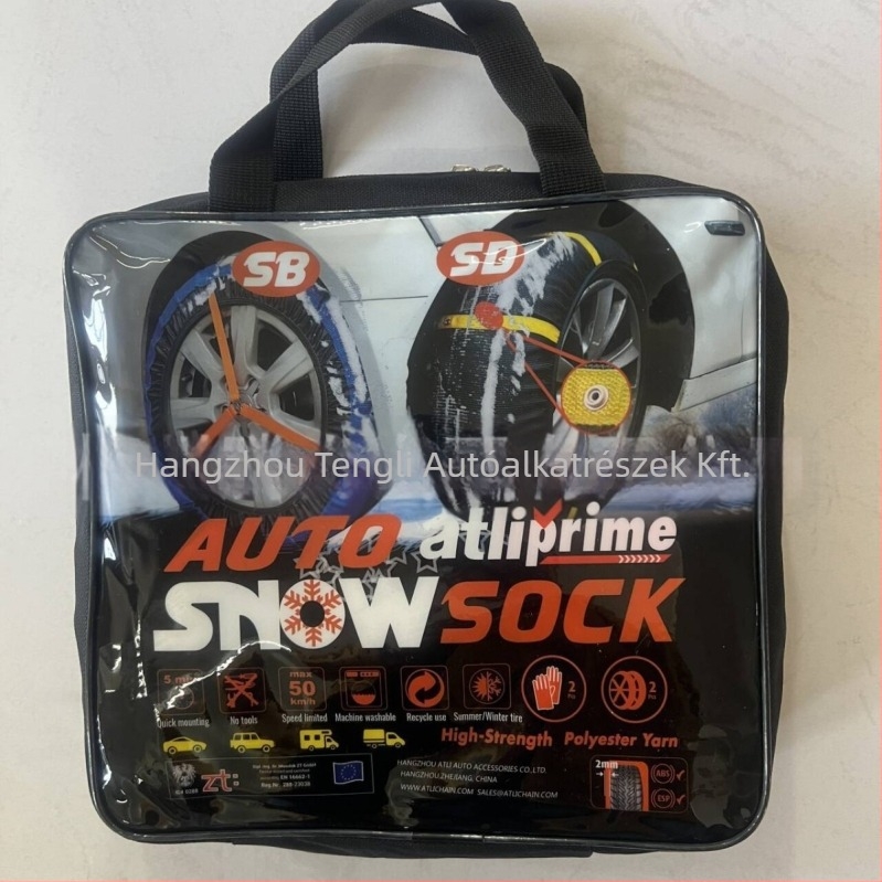 ATS Auto snow sock autóhoz — EN tanúsítvány, kiváló minőségű polipropilén, 1 kg, minden autómodellhez illeszkedik
