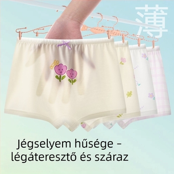 Plusz méretű lányoknak Modal Ice Silk alsónemű, középmagas derék, könnyű nyári rövidnadrág