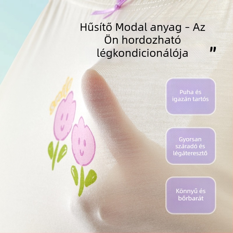 Plusz méretű lányoknak Modal Ice Silk alsónemű, középmagas derék, könnyű nyári rövidnadrág