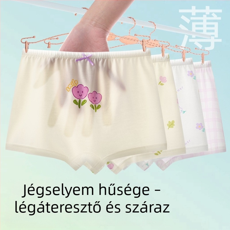 Plusz méretű lányoknak Modal Ice Silk alsónemű, középmagas derék, könnyű nyári rövidnadrág