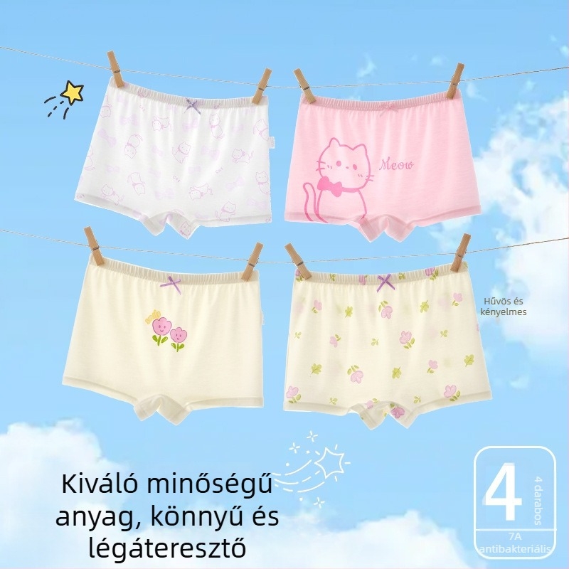 Plusz méretű lányoknak Modal Ice Silk alsónemű, középmagas derék, könnyű nyári rövidnadrág