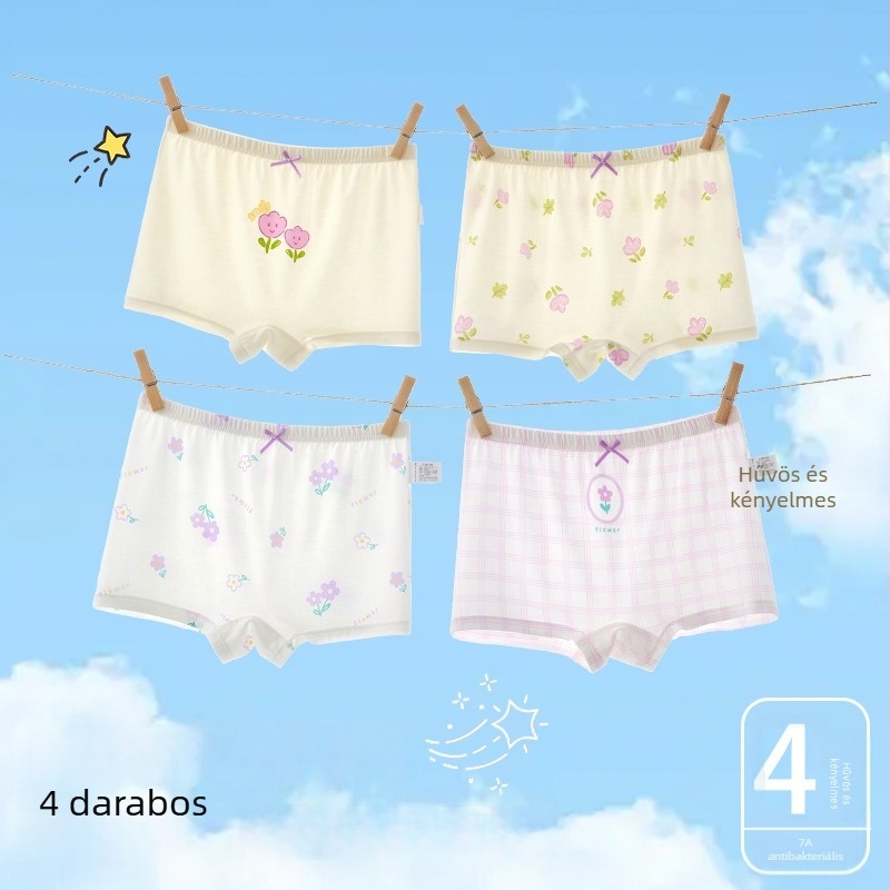 Plusz méretű lányoknak Modal Ice Silk alsónemű, középmagas derék, könnyű nyári rövidnadrág