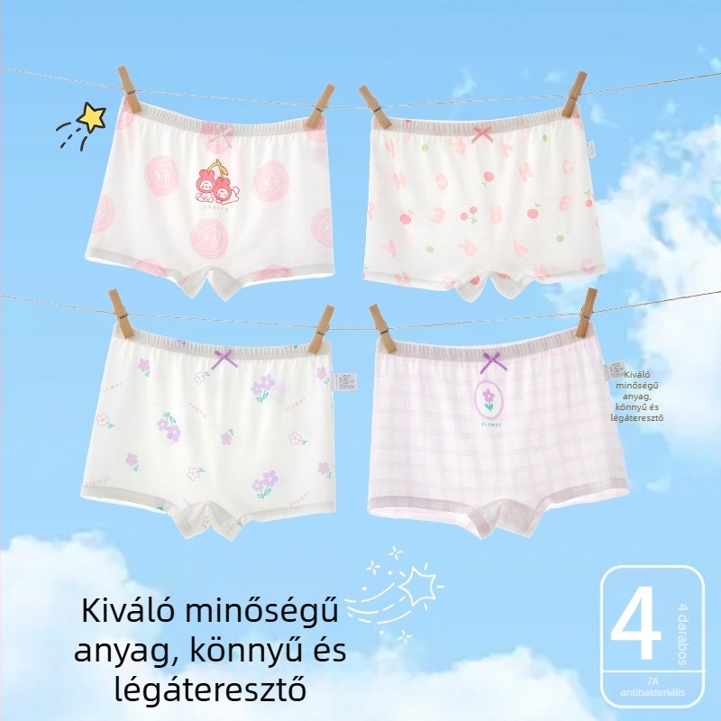 Plusz méretű lányoknak Modal Ice Silk alsónemű, középmagas derék, könnyű nyári rövidnadrág