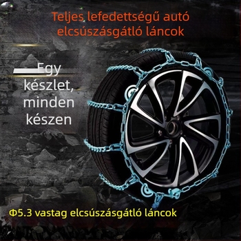Súlyos acél hóláncok minden járműhöz, univerzális, csúszásmentesítő 165–275 mm gumimérethez