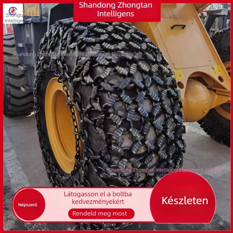 Villás targoncához csúszásmentes lánc, gumi védelem, egyszerű szétszedés és összeszerelés, márka Shandong Zhongtan Intelligent Equipment Co., Ltd