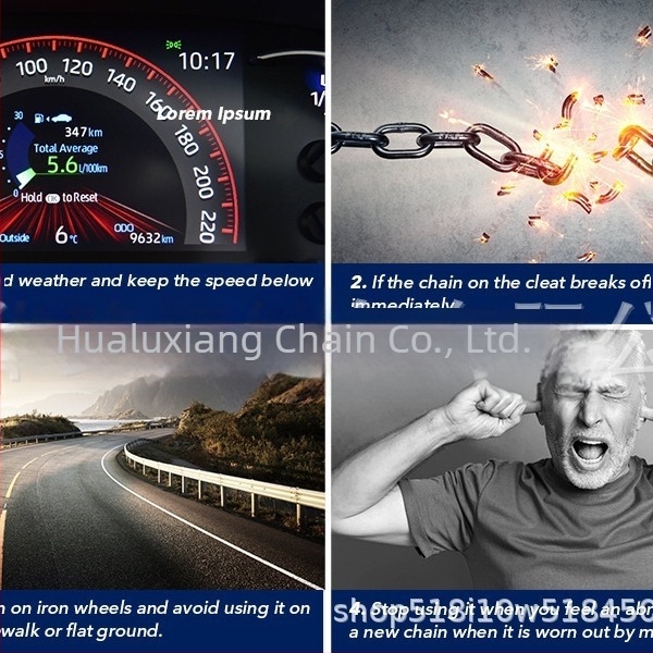 Alumínium ötvözetű hótáncok SUV-hoz – csúszásgátló, modell 210-490, súly 10