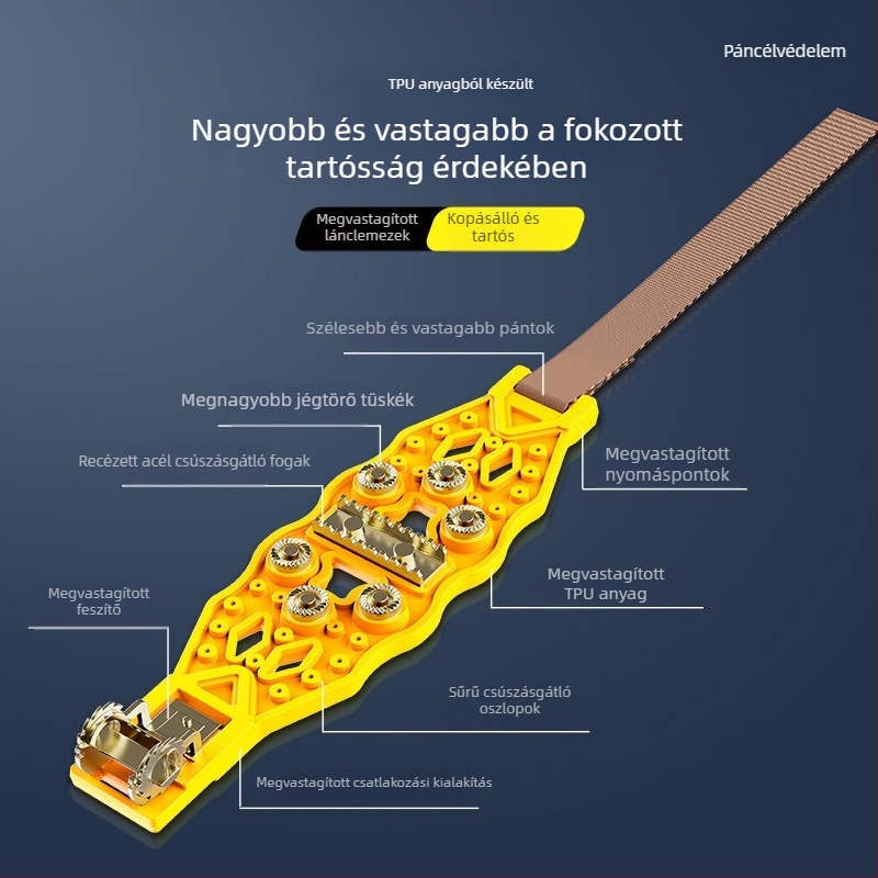 Universalis recés gumilánc autókhoz és SUV-khoz, 165–265 méretű gumiabroncsokhoz