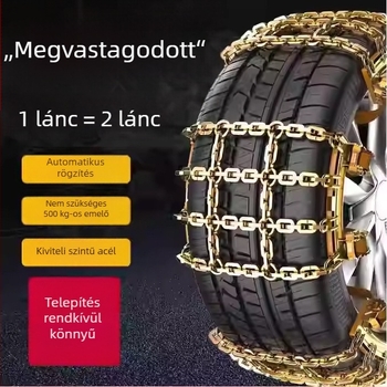 Téli univerzális hóláncok autókhoz, magas minőségűek, SUV-ok és MPV-k számára, új és kíméli a gumikat