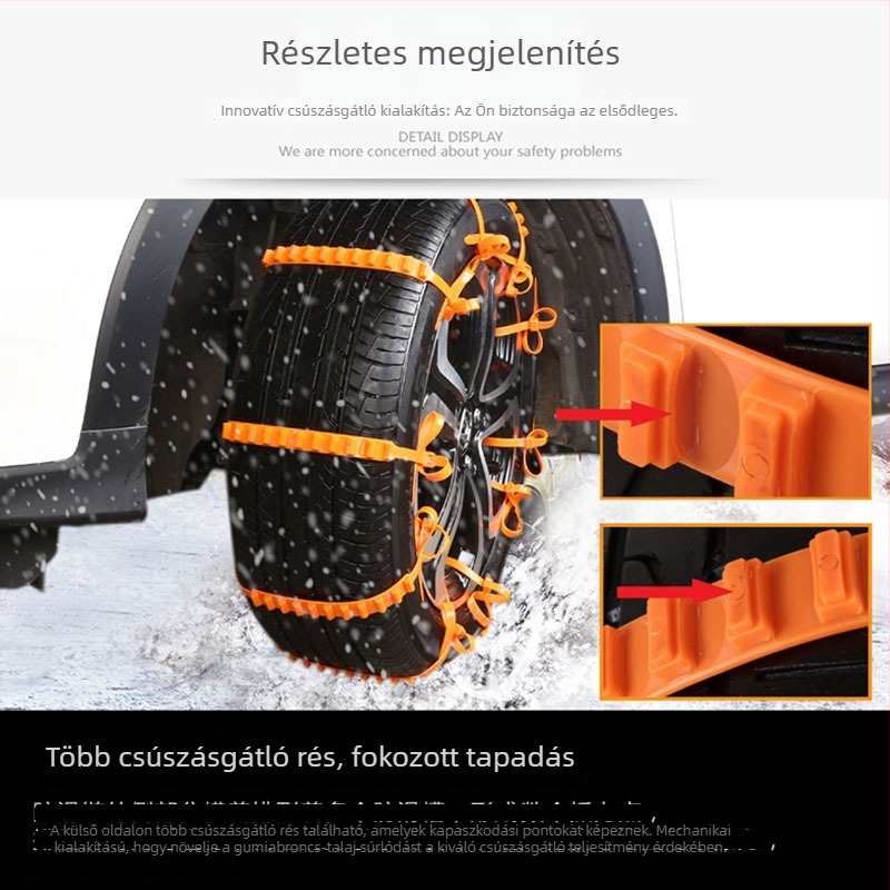 Univerzális téli autóláncok — csúszásgátló, off-road, sedan, SUV, minivan és kompakt autókhoz