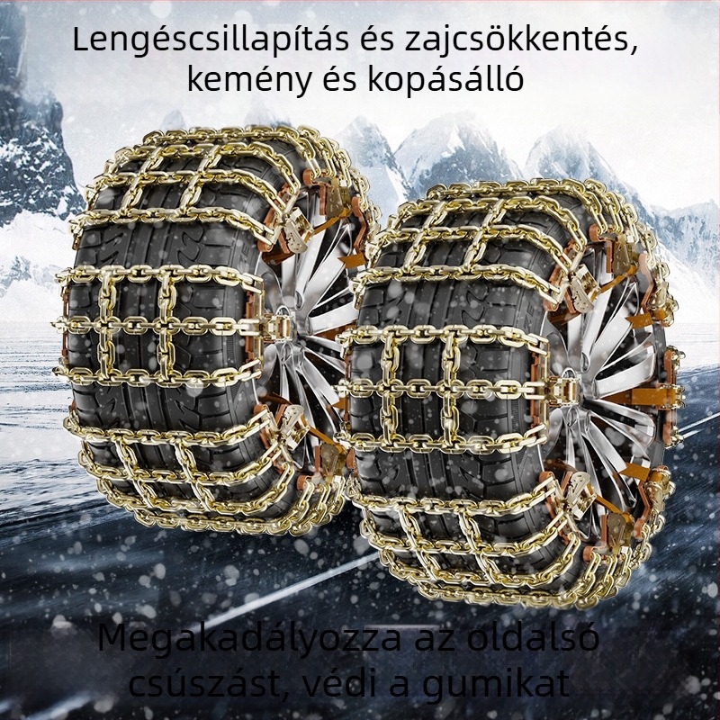 Berida Acél hóháló lánc autókhoz, SUV-hez és kisbuszokhoz, univerzális 165-275 mm gumikhoz