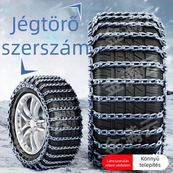 Erősített téli csúszásgátló láncok autógumikhoz – univerzális felhasználásra, furgonok, teherautók, terepjárók és SUV-k számára