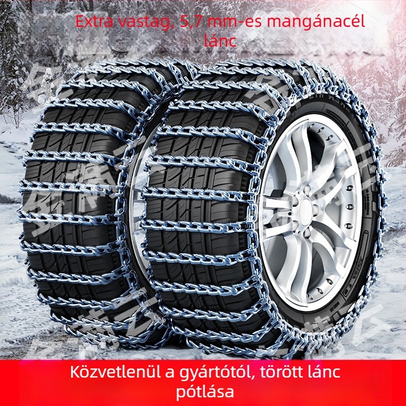 Erősített téli csúszásgátló láncok autógumikhoz – univerzális felhasználásra, furgonok, teherautók, terepjárók és SUV-k számára