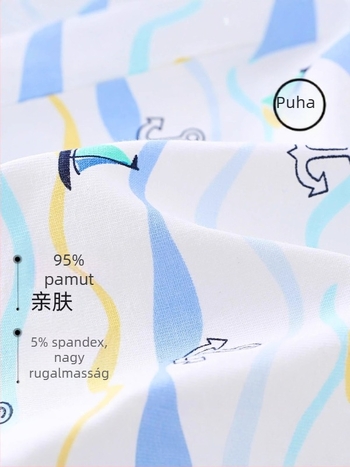 Gyerekeknek szóló pamut boxer alsó fiúknak, középmagas derekú, légáteresztő, antibakteriális, 95% pamut + 5% elastán, 3–8 éveseknek