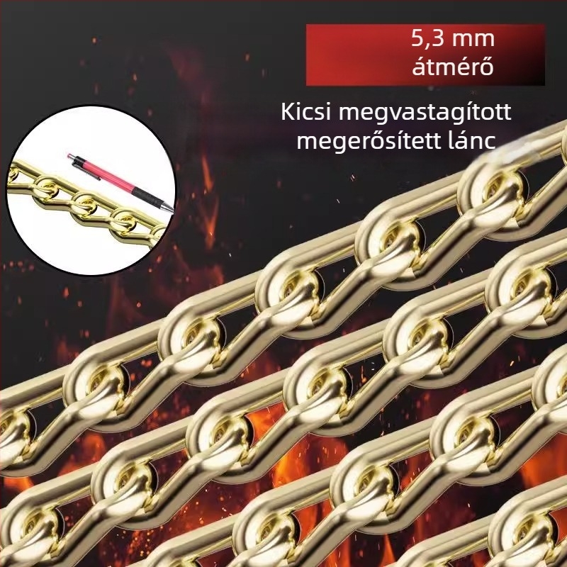 Autógumi csúszásgátló láncok, vészhelyzeti, univerzális típus off-road járművekhez, sedanokhoz, kisbuszokhoz és SUV-khoz, magas széntartalmú acélszalagokkal a hóhoz