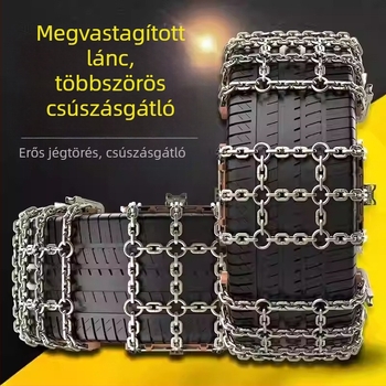 Univerzális hólánc SUV-hoz és pickuphoz, rácsos mintázatú csúszásmentes lánc hóban és sárban, vészhelyzeti használatra