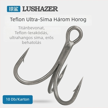 Swing Shark horgok, három horoggal, óceáni partszakaszon történő horgászathoz, tüskékkel