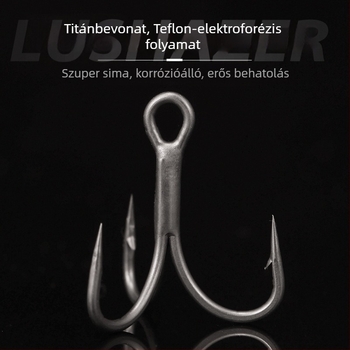 Swing Shark horgok, három horoggal, óceáni partszakaszon történő horgászathoz, tüskékkel