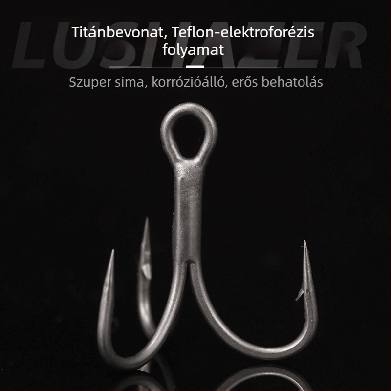 Swing Shark horgok, három horoggal, óceáni partszakaszon történő horgászathoz, tüskékkel