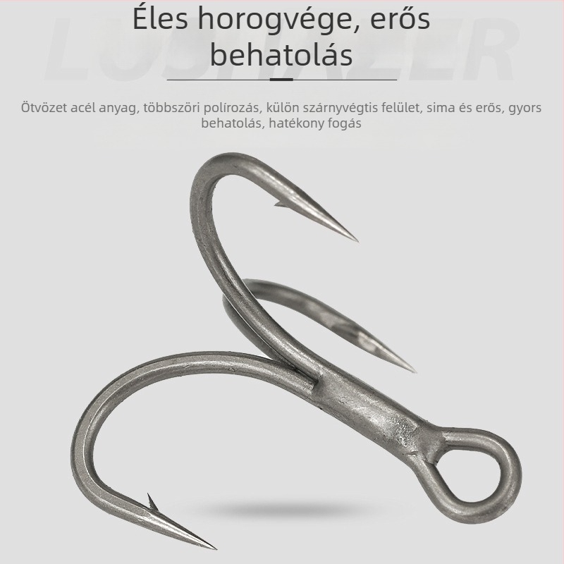 Swing Shark horgok, három horoggal, óceáni partszakaszon történő horgászathoz, tüskékkel