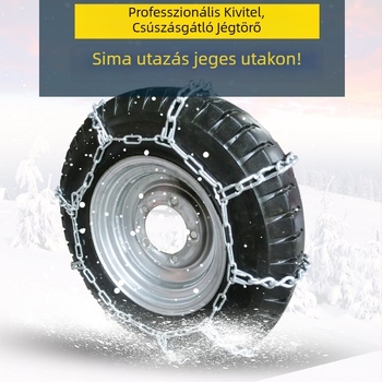 Csúszásmentes láncok triciklikhez, motorkerékpárokhoz és elektromos járművekhez, alkalmas 5.00-12/500-12 méretű gumikhoz, vastagított acélláncok hóban és sárban