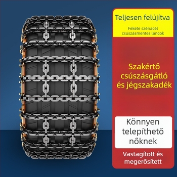 Gumi hólánc vészhelyzetre, univerzális terepjárókra, személyautókra és SUV-kra, magas széntartalmú acél szalag