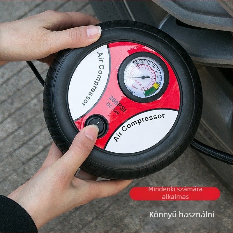 12V-os mini autógumi pumpa - magas teljesítményű, multifunkcionális elektromos légpumpa, 90W