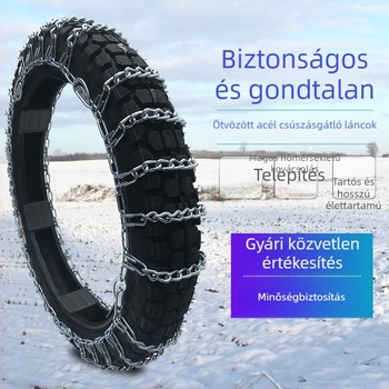 Erősített acél csúszásmentes szalag kétkerekű motorkerékpárhoz, 300-18 téli gumi elektromos járművekhez