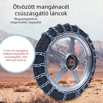 Erősített acél csúszásmentes szalag kétkerekű motorkerékpárhoz, 300-18 téli gumi elektromos járművekhez