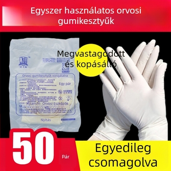 Egyszer használatos, steril orvosi sebészeti kesztyűk latex anyagból, egyedi csomagolásban