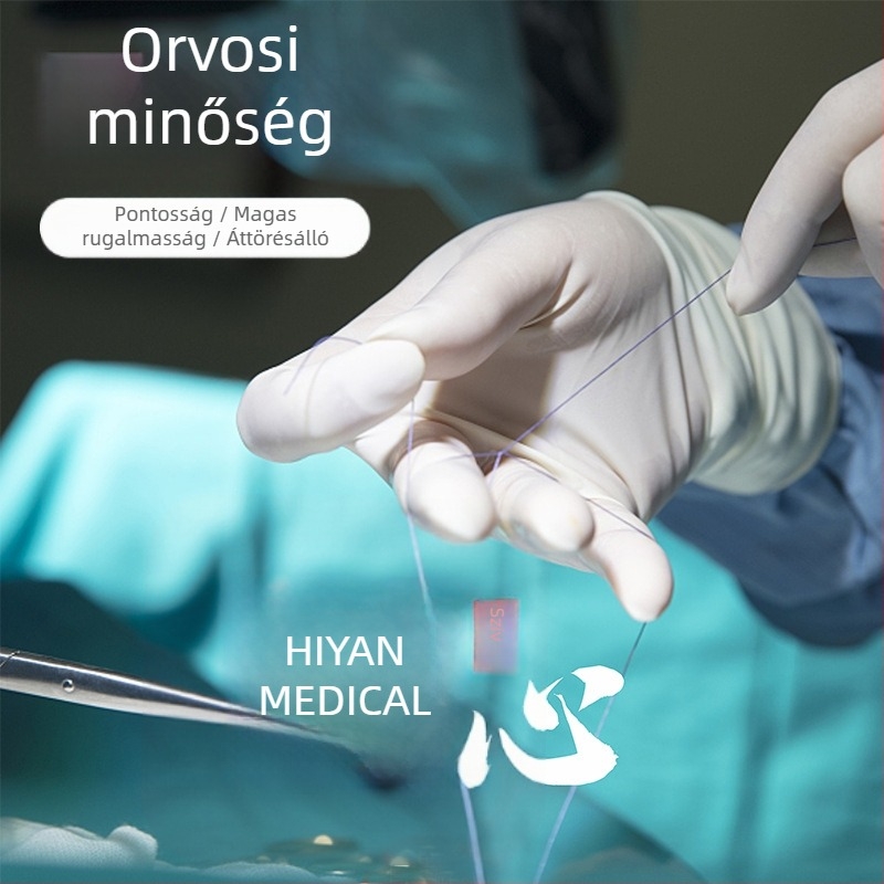 Egyszer használatos, steril orvosi sebészeti kesztyűk latex anyagból, egyedi csomagolásban