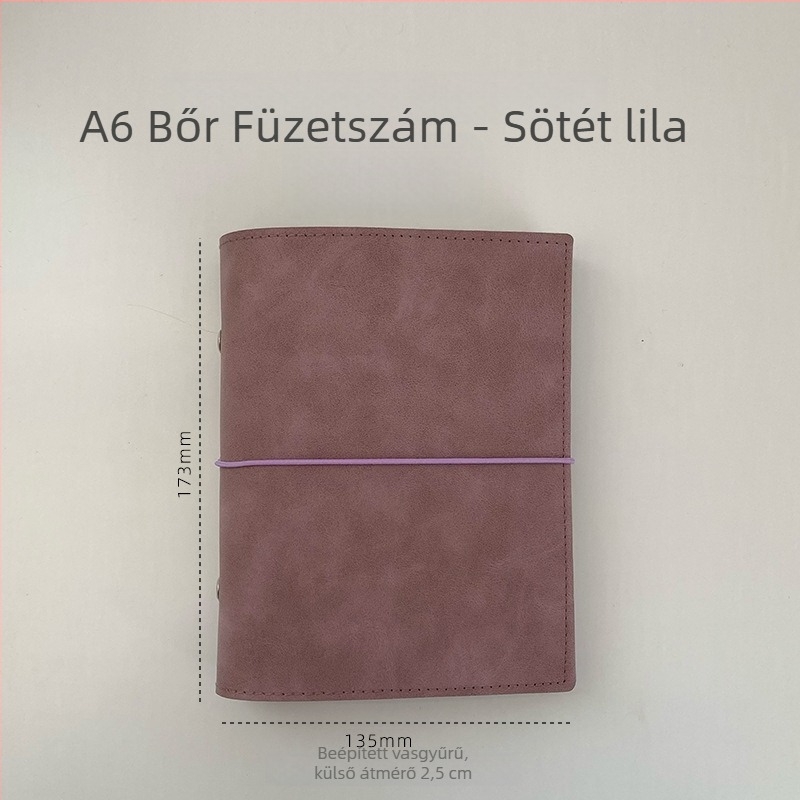 Kivehető lapokkal ellátott notesz, üres belső oldalakkal, papíralapú oldalak, hordozható